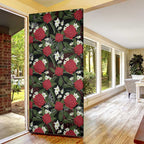 Australia Waratah Flannel Flower Door Cover Aussie Native Flowers Seamless Stylized - Aussie Hoodie
