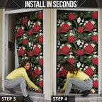 Australia Waratah Flannel Flower Door Cover Aussie Native Flowers Seamless Stylized - Aussie Hoodie