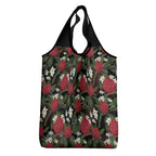 Australia Waratah Flannel Flower Grocery Bag Aussie Native Flowers Seamless Stylized - Aussie Hoodie