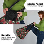 Australia Waratah Flannel Flower Grocery Bag Aussie Native Flowers Seamless Stylized - Aussie Hoodie