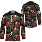 Australia Waratah Flannel Flower Hockey Jersey Aussie Native Flowers Seamless Stylized - Aussie Hoodie