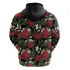 Australia Waratah Flannel Flower Hoodie Aussie Native Flowers Seamless Stylized - Aussie Hoodie