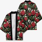Australia Waratah Flannel Flower Kimono Aussie Native Flowers Seamless Stylized - Aussie Hoodie