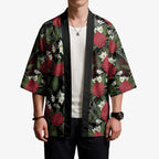 Australia Waratah Flannel Flower Kimono Aussie Native Flowers Seamless Stylized - Aussie Hoodie