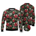 Australia Waratah Flannel Flower Ugly Christmas Sweater Aussie Native Flowers Seamless Stylized - Aussie Hoodie