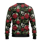 Australia Waratah Flannel Flower Ugly Christmas Sweater Aussie Native Flowers Seamless Stylized - Aussie Hoodie