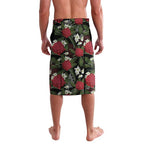 Australia Waratah Flannel Flower Lavalava Aussie Native Flowers Seamless Stylized - Aussie Hoodie
