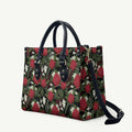 Australia Waratah Flannel Flower Leather Bag Aussie Native Flowers Seamless Stylized - Aussie Hoodie