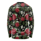 Australia Waratah Flannel Flower Long Sleeve Shirt Aussie Native Flowers Seamless Stylized - Aussie Hoodie