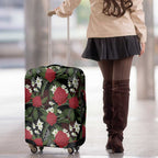 Australia Waratah Flannel Flower Luggage Cover Aussie Native Flowers Seamless Stylized - Aussie Hoodie