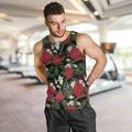 Australia Waratah Flannel Flower Men Tank Top Aussie Native Flowers Seamless Stylized - Aussie Hoodie