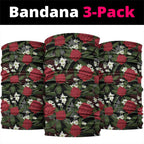 Australia Waratah Flannel Flower Neck Gaiter Aussie Native Flowers Seamless Stylized - Aussie Hoodie