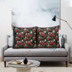 Australia Waratah Flannel Flower Pillow Cover Aussie Native Flowers Seamless Stylized - Aussie Hoodie