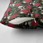 Australia Waratah Flannel Flower Pillow Cover Aussie Native Flowers Seamless Stylized - Aussie Hoodie