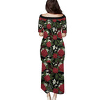 Australia Waratah Flannel Flower Puletasi Aussie Native Flowers Seamless Stylized - Aussie Hoodie