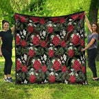 Australia Waratah Flannel Flower Quilt Aussie Native Flowers Seamless Stylized - Aussie Hoodie