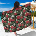 Australia Waratah Flannel Flower Sarong Aussie Native Flowers Seamless Stylized - Aussie Hoodie