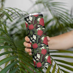 Australia Waratah Flannel Flower Skinny Tumbler Aussie Native Flowers Seamless Stylized - Aussie Hoodie