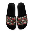Australia Waratah Flannel Flower Slide Sandals Aussie Native Flowers Seamless Stylized - Aussie Hoodie