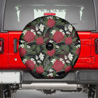 Australia Waratah Flannel Flower Spare Tire Cover Aussie Native Flowers Seamless Stylized - Aussie Hoodie
