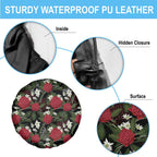 Australia Waratah Flannel Flower Spare Tire Cover Aussie Native Flowers Seamless Stylized - Aussie Hoodie