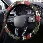 Australia Waratah Flannel Flower Steering Wheel Cover Aussie Native Flowers Seamless Stylized - Aussie Hoodie