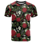 Australia Waratah Flannel Flower T Shirt Aussie Native Flowers Seamless Stylized - Aussie Hoodie