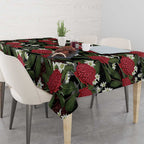 Australia Waratah Flannel Flower Tablecloth Aussie Native Flowers Seamless Stylized - Aussie Hoodie