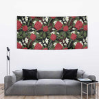 Australia Waratah Flannel Flower Tapestry Aussie Native Flowers Seamless Stylized - Aussie Hoodie