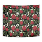 Australia Waratah Flannel Flower Tapestry Aussie Native Flowers Seamless Stylized - Aussie Hoodie