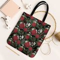 Australia Waratah Flannel Flower Tote Bag Aussie Native Flowers Seamless Stylized - Aussie Hoodie