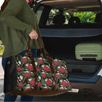 Australia Waratah Flannel Flower Travel Bag Aussie Native Flowers Seamless Stylized - Aussie Hoodie
