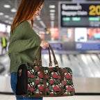 Australia Waratah Flannel Flower Travel Bag Aussie Native Flowers Seamless Stylized - Aussie Hoodie