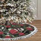Australia Waratah Flannel Flower Tree Skirt Aussie Native Flowers Seamless Stylized - Aussie Hoodie