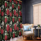 Australia Waratah Flannel Flower Window Curtain Aussie Native Flowers Seamless Stylized - Aussie Hoodie