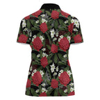 Australia Waratah Flannel Flower Women Polo Shirt Aussie Native Flowers Seamless Stylized - Aussie Hoodie