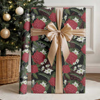 Australia Waratah Flannel Flower Wrapping Paper Aussie Native Flowers Seamless Stylized - Aussie Hoodie