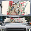 Australia Kookaburra Christmas Auto Sun Shade Bottlebrush Eucalyptus Blossoms Watercolor - Aussie Hoodie