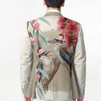 Australia Kookaburra Christmas Blazer Bottlebrush Eucalyptus Blossoms Watercolor - Aussie Hoodie