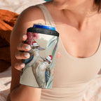 Australia Kookaburra Christmas 4 in 1 Can Cooler Tumbler Bottlebrush Eucalyptus Blossoms Watercolor - Aussie Hoodie