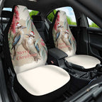 Australia Kookaburra Christmas Car Seat Cover Bottlebrush Eucalyptus Blossoms Watercolor - Aussie Hoodie