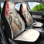 Australia Kookaburra Christmas Car Seat Cover Bottlebrush Eucalyptus Blossoms Watercolor - Aussie Hoodie