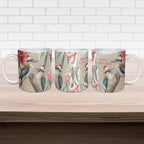 Australia Kookaburra Christmas Ceramic Mug Bottlebrush Eucalyptus Blossoms Watercolor - Aussie Hoodie