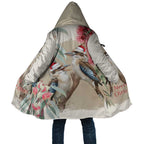 Australia Kookaburra Christmas Cloak Bottlebrush Eucalyptus Blossoms Watercolor - Aussie Hoodie