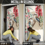 Australia Kookaburra Christmas Door Cover Bottlebrush Eucalyptus Blossoms Watercolor - Aussie Hoodie