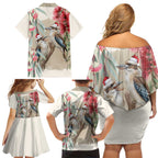 Australia Kookaburra Christmas Family Matching Off Shoulder Short Dress and Hawaiian Shirt Bottlebrush Eucalyptus Blossoms Watercolor - Aussie Hoodie
