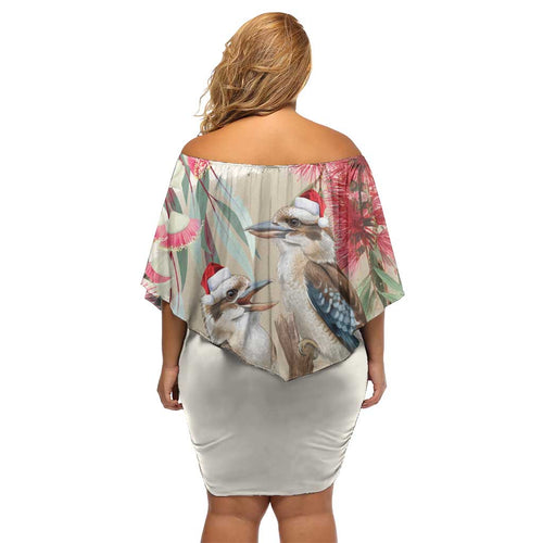 Australia Kookaburra Christmas Family Matching Off Shoulder Short Dress and Hawaiian Shirt Bottlebrush Eucalyptus Blossoms Watercolor - Aussie Hoodie