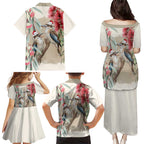 Australia Kookaburra Christmas Family Matching Puletasi and Hawaiian Shirt Bottlebrush Eucalyptus Blossoms Watercolor - Aussie Hoodie
