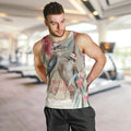 Australia Kookaburra Christmas Men Tank Top Bottlebrush Eucalyptus Blossoms Watercolor - Aussie Hoodie