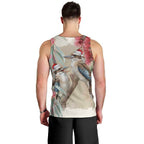 Australia Kookaburra Christmas Men Tank Top Bottlebrush Eucalyptus Blossoms Watercolor - Aussie Hoodie